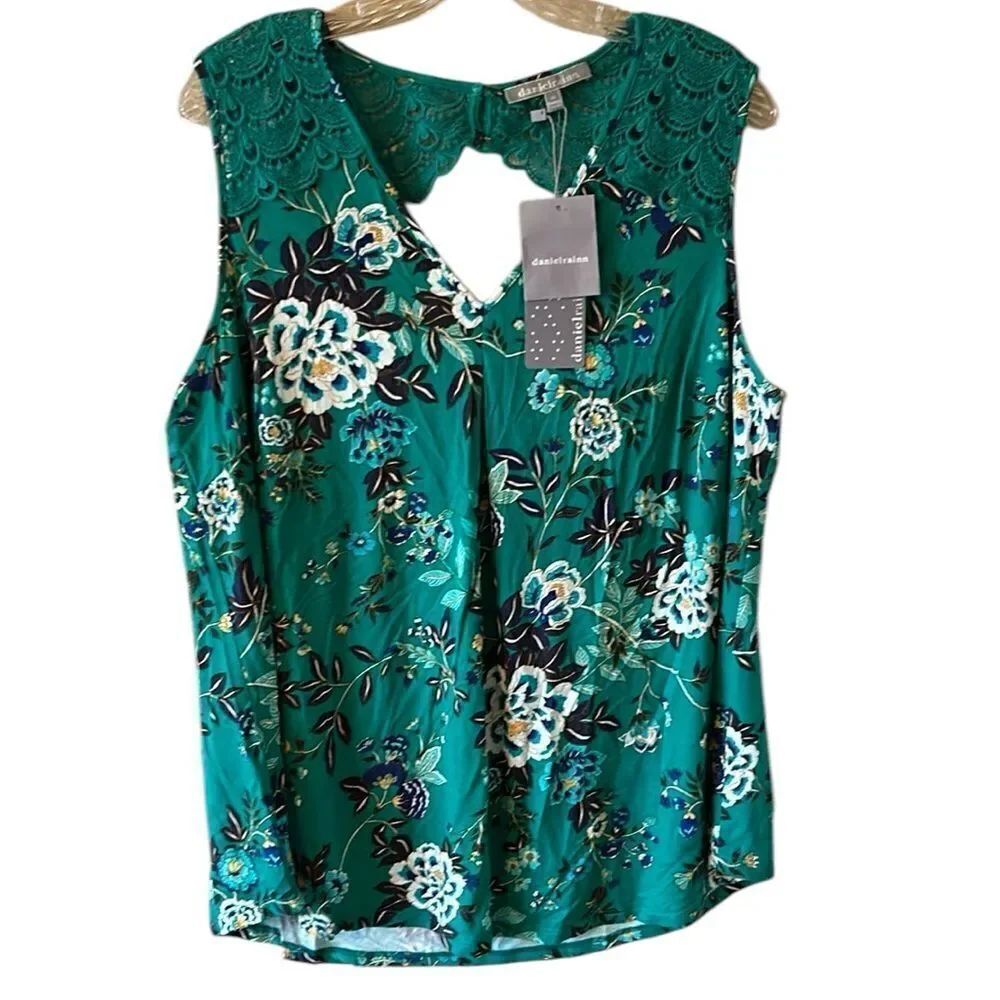 NEW Daniel Rainn Green Floral Shirt